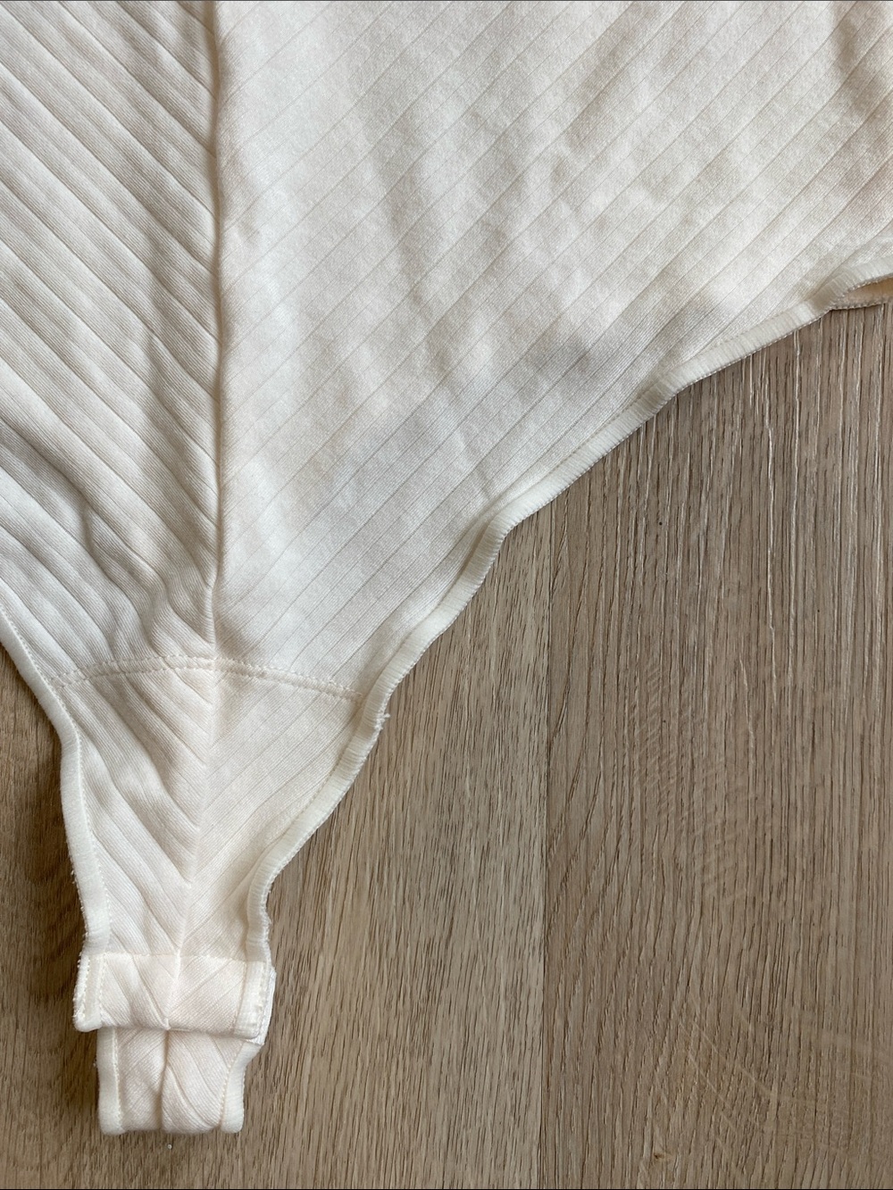 Knix Ribbed Mock Neck Long Sleeve Bodysuit Ivory Cream M - Picture 6 of 11
